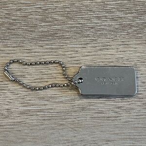 Coach New York Silver Charm/Keychain